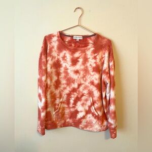 Knox Rose Tie-Dye Sweatshirt – Rust & Cream, Cozy Lounge Pullover 🍂✨